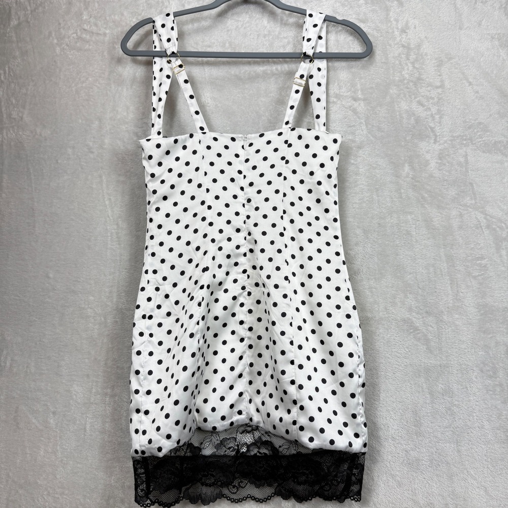 Runaway The Label Polka Dot Lace Mini Dress Sz Small chic euro summer vacation - Picture 5 of 9